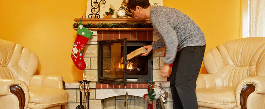 Rusted Metal Fireplace Restoration in Palos Hills, Illinois